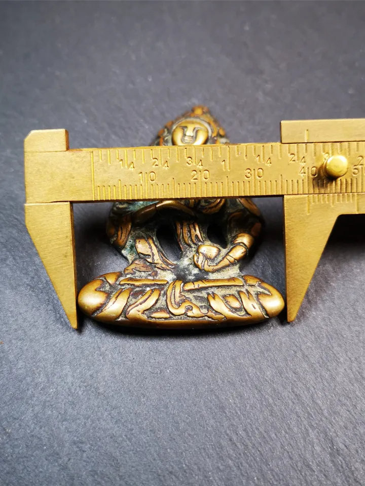 Gandhanra Old Tibetan Buddha Statue Pendant,Vajrasattva,Dorje Sempa,2.24" × 1.57"