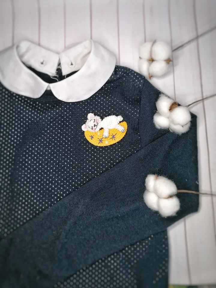 PDF Crochet Pattern Teddy Bear Brooch, Sleeping Bear Amigurumi, Small Crochet Toy Pattern DIY Amigurumi Animal Gift Idea Cute Crochet Brooch
