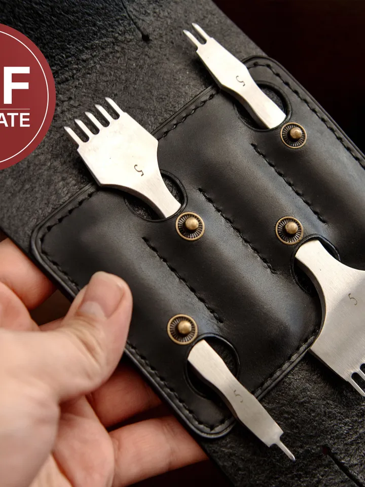 Leather Tool Case PDF Pattern: Hole Punch Holder Template (Video Tutorial)