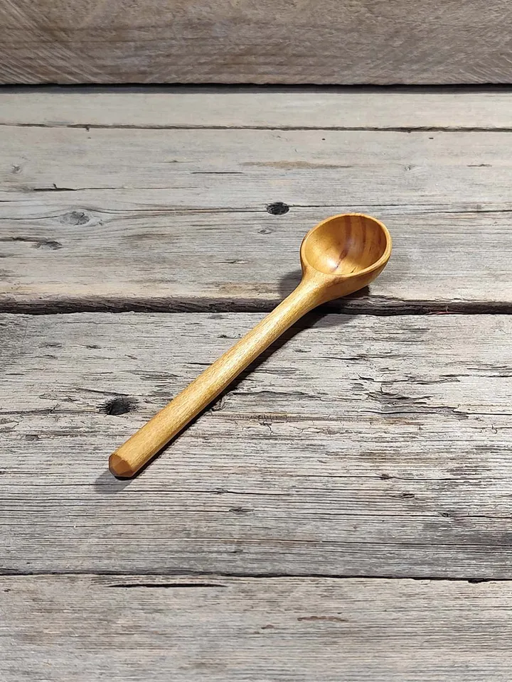 Handcrafted Willow Spoon, 9th Anniversary willow gift, Dessert Wooden Spoon, Tea Willow Wood Spoon