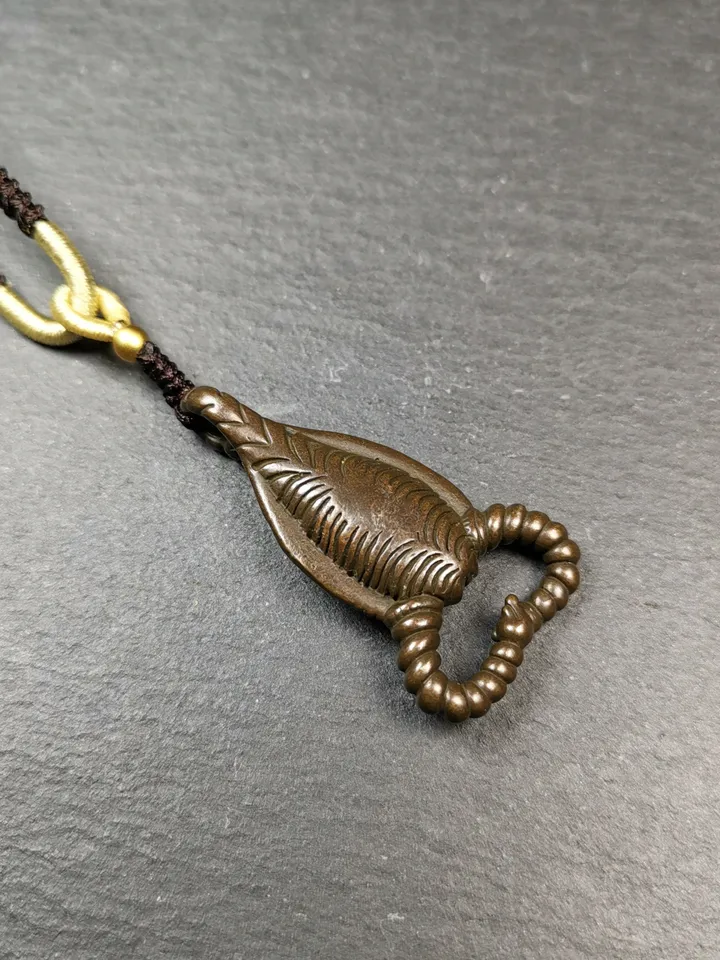 Gandhanra Handmade Tibetan Amulet,Scorpion Guru of Padmasambhava, Buddhist Scorpion Totem Pendant, Made of Thokcha,1.7"