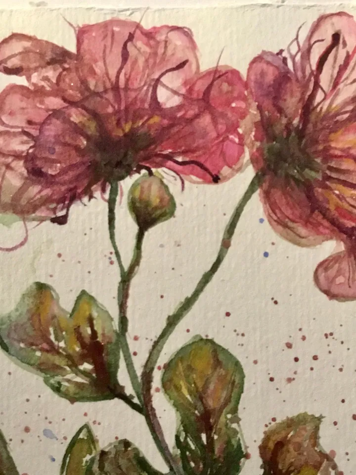 Set of 4 handpainted watercolor greeting cards,original floral watercolour cards,unique handmade cards for any occasion,floral gift cards.