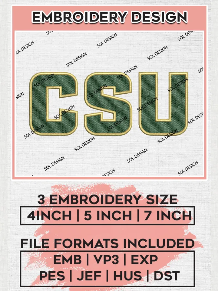 NCAA CSU Rams Football Team Word Logo embroidery designs, NCAA Colorado State Rams Logo Machine embroidery files, NCAA Team Logo embroidery designs, NCAA Game Day Machine embroidery designs, Digital Download