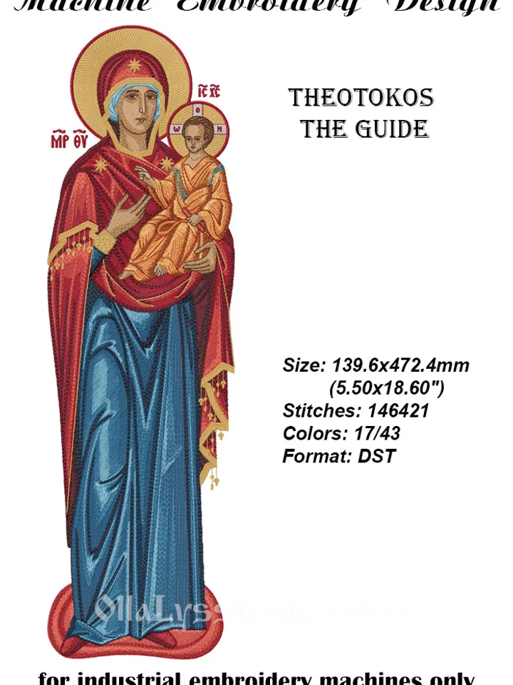 Theotokos The Guide embroidery design