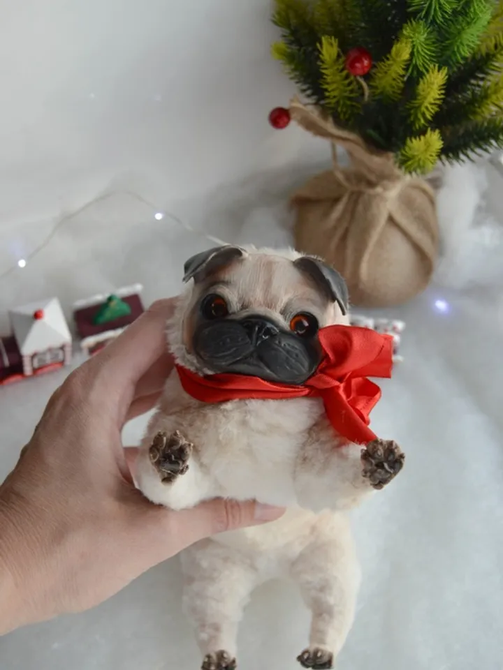 Pug dog realistic toy