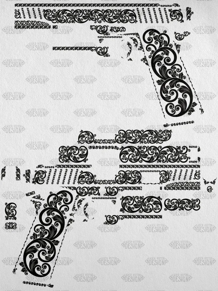 VECTOR DESIGN Taurus 1911 Stainless Scrollwork