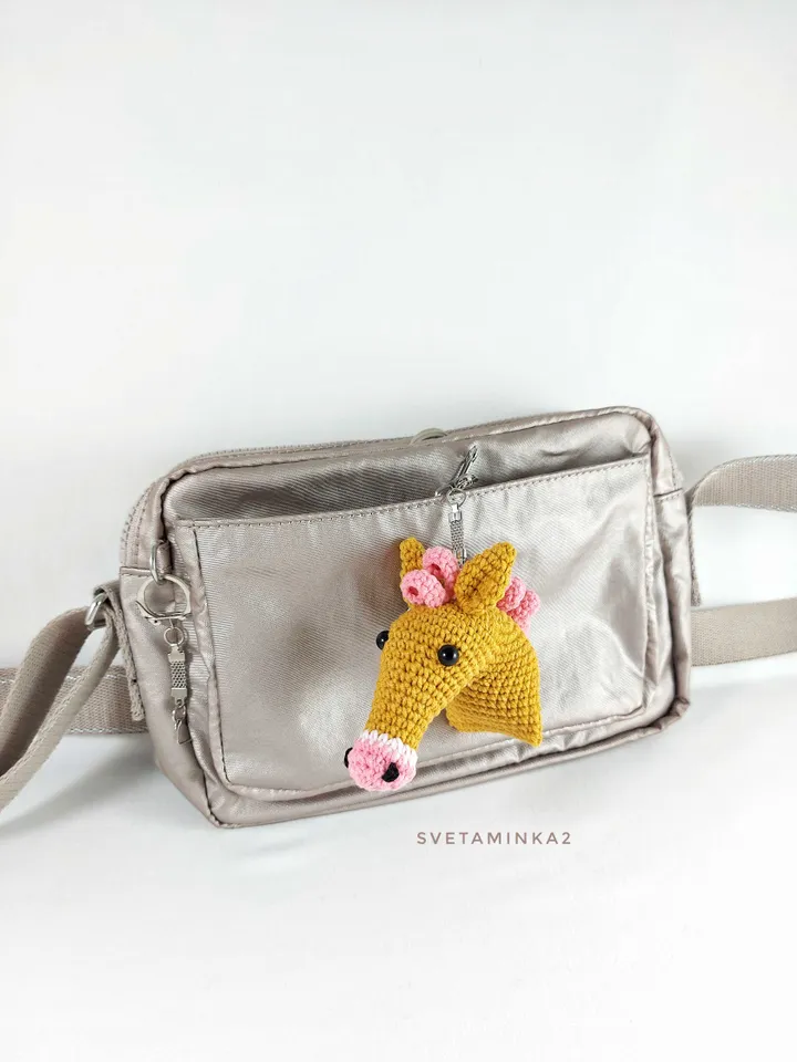 Horse Crochet Pattern Amigurumi Keychain Crochet Bag Charm/ Pendant/ Decor. Digital Download. PDF.