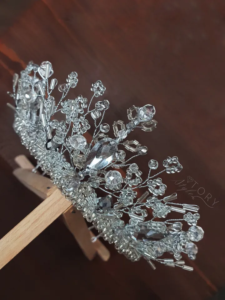 Wedding crown, Headpiece for bridal,Tiara, Wedding tiara, diadem, Tiaras for bride, Bridal crown, Bridal headpiece, Transparent crown