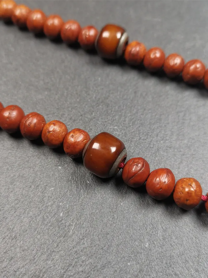 Gandhanra Handmade Pair of Yak Bone Beads,Marker Beads for Mala Necklace,Prayer Beads Accessories,0.47&quot; × 0.4&quot;