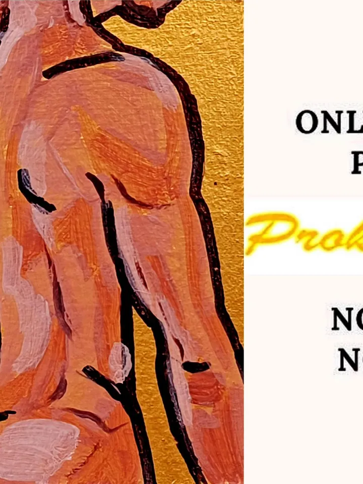 Gay Body Painting Male Original Art Men Abstract Wall Art Gay Wall Decor Gifts Personalized Mini painting framed 4x4 in Handmade Gift