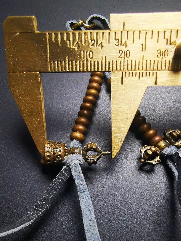 Gandhanra Handmade Tibetan Buddhist Mala Bead Counters, Carved with Dorje and Vajra /  Kartika and Kila, Made of  Brass