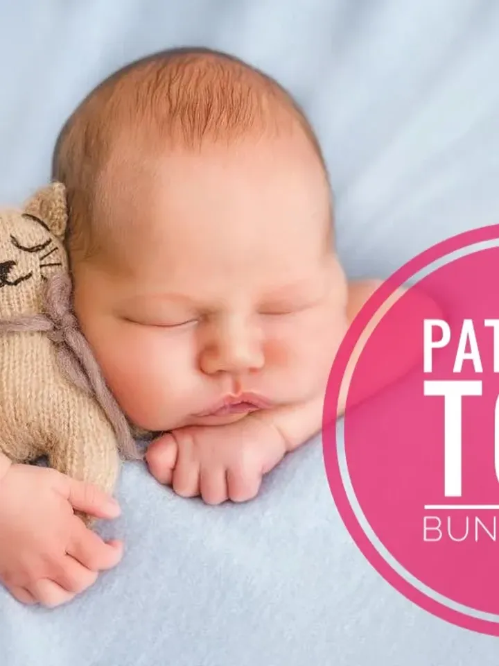 Round and Flat! Pattern cat and bunny knitting toy. PDF.