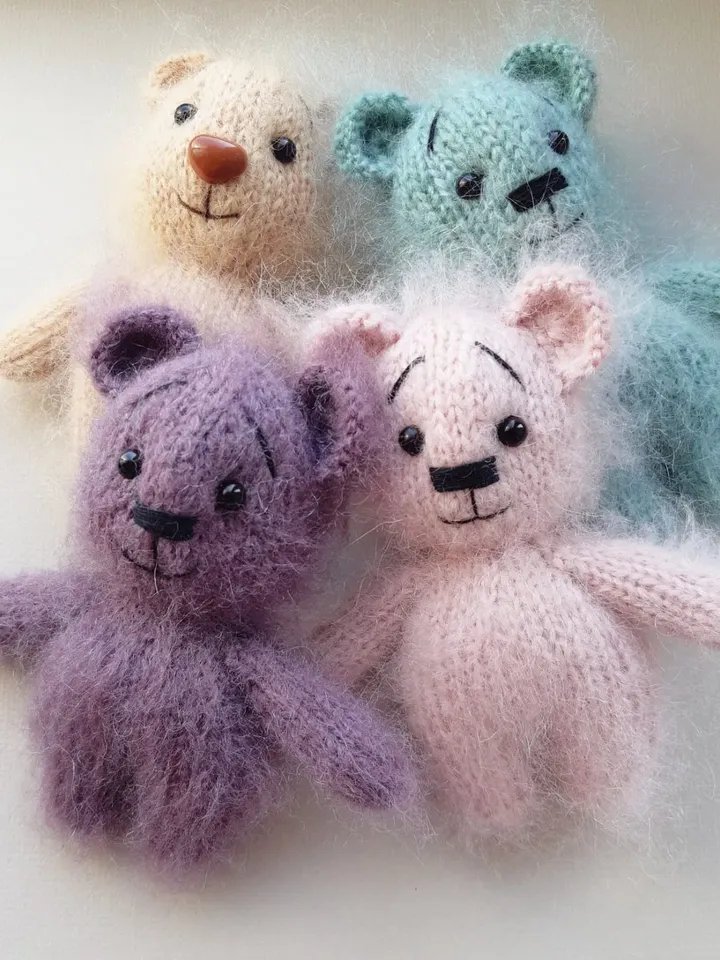 Bear toy knitting pattern. PDF. Amigurumi tutorial. Animal knitting pattern.