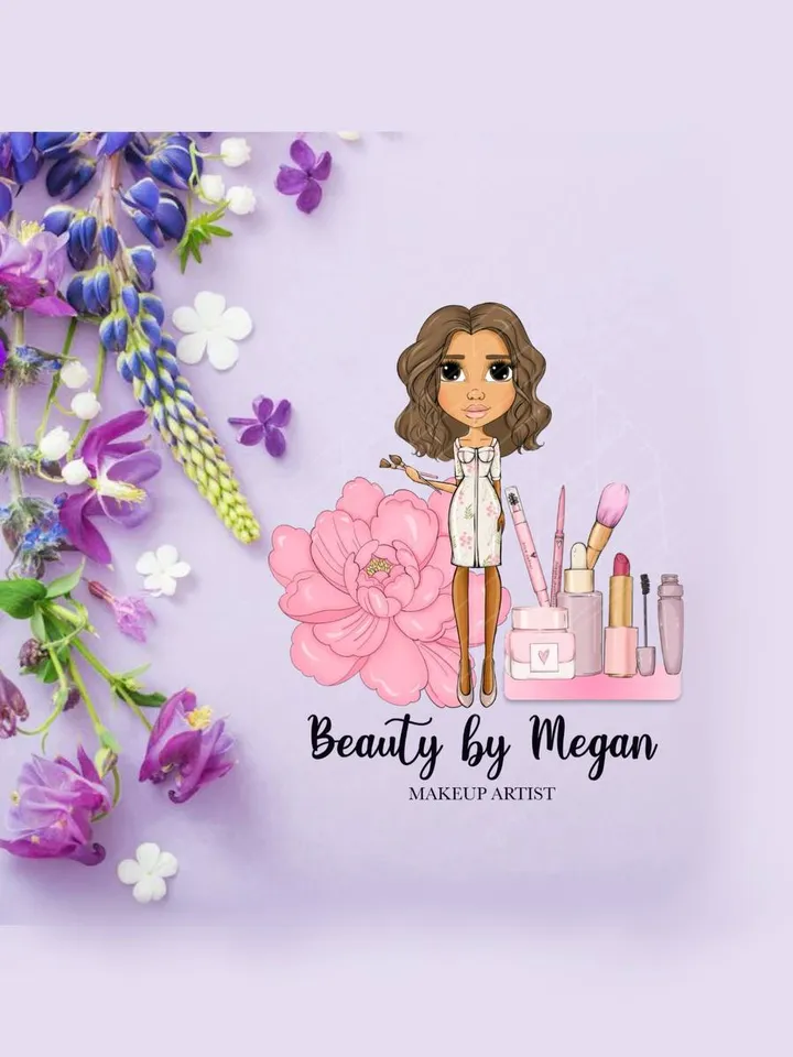 Amazing Makeup Stylist Logo, Salon Logo, Beauty Cartoon Girl Logo, Mua Logo
