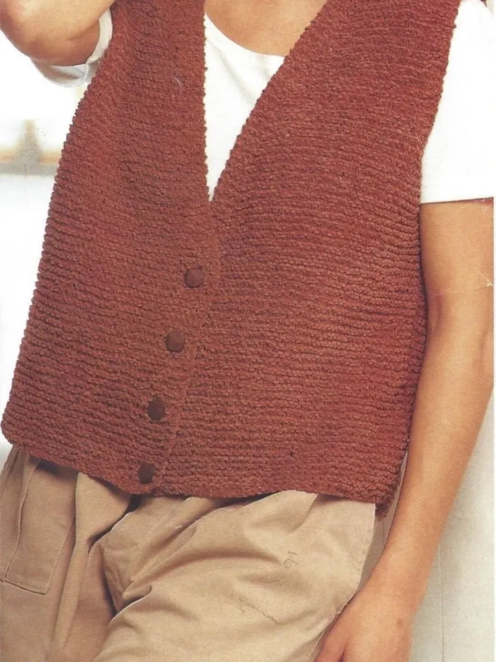 Vest knitting pattern, women vest, waistcoat knitting pattern pdf