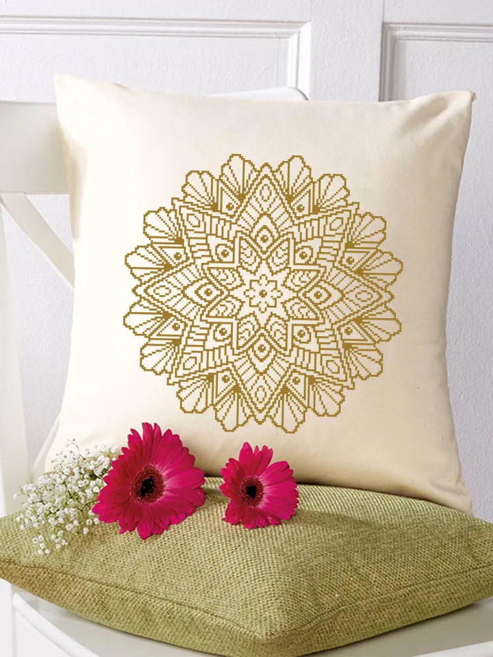 Mandala cross stitch pattern download PDF Modern quick cross stitch Monochrome cross stitch chart Flower mandala digital PDF Home decor #M40
