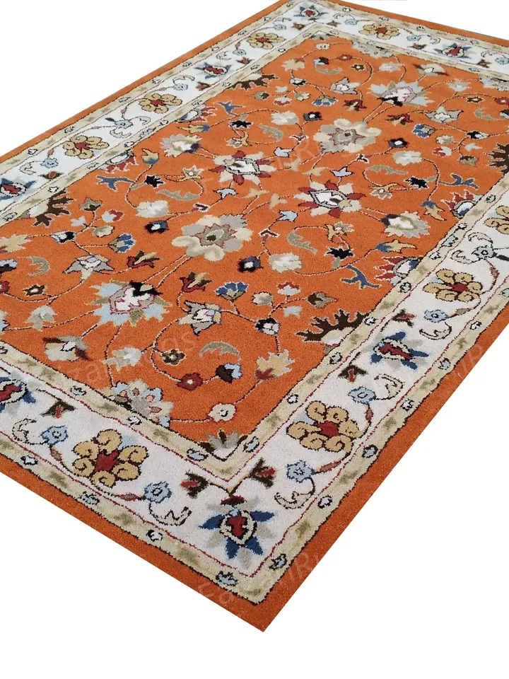 8x10 Abushan Floral Rug Hand Tufted Area Rug Handmade 100% Wool Carving Rugs for Home Living Dining Bedroom Office 8x10 8x11 9x12 12x15
