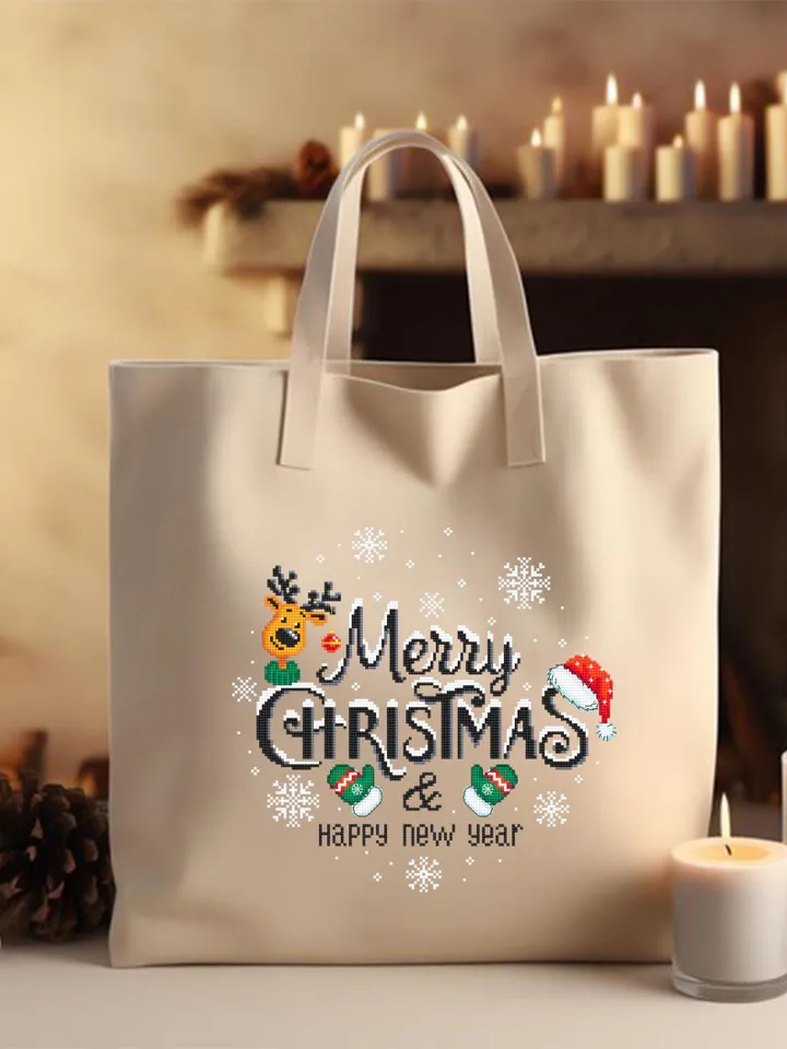 Merry Christmas cross stitch pattern PDF download Snow xmas cross stitch chart, Christmas pattern digital PDF, Happy New year design #N156