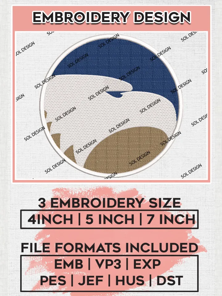 Georgia Southern Eagles Team Logo Embroidery Design Files, NCAA Georgia Southern Eagles Machine Embroidery, NCAA Teams, Game Day, 3 sizes, NCAA Machine embroidery designs, Digital Download