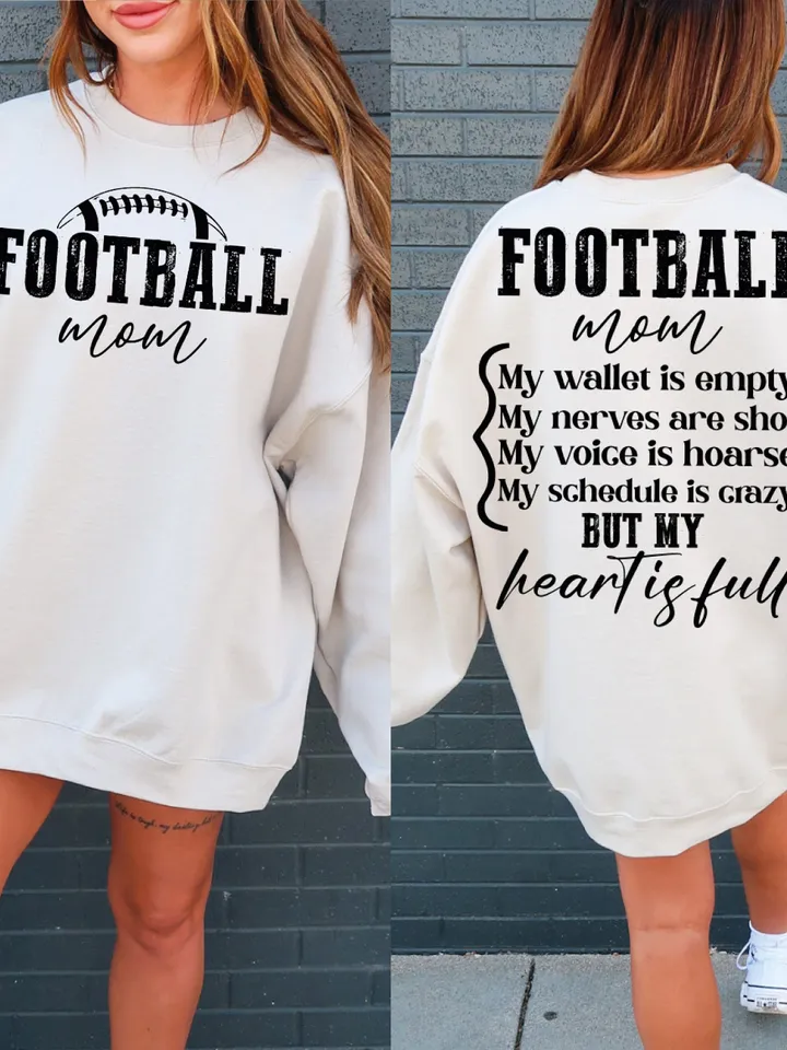 Football Mom Wallet is Empty Heart is Full Shirt, Football mom svg, Football mother svg, PNG Digital Download
