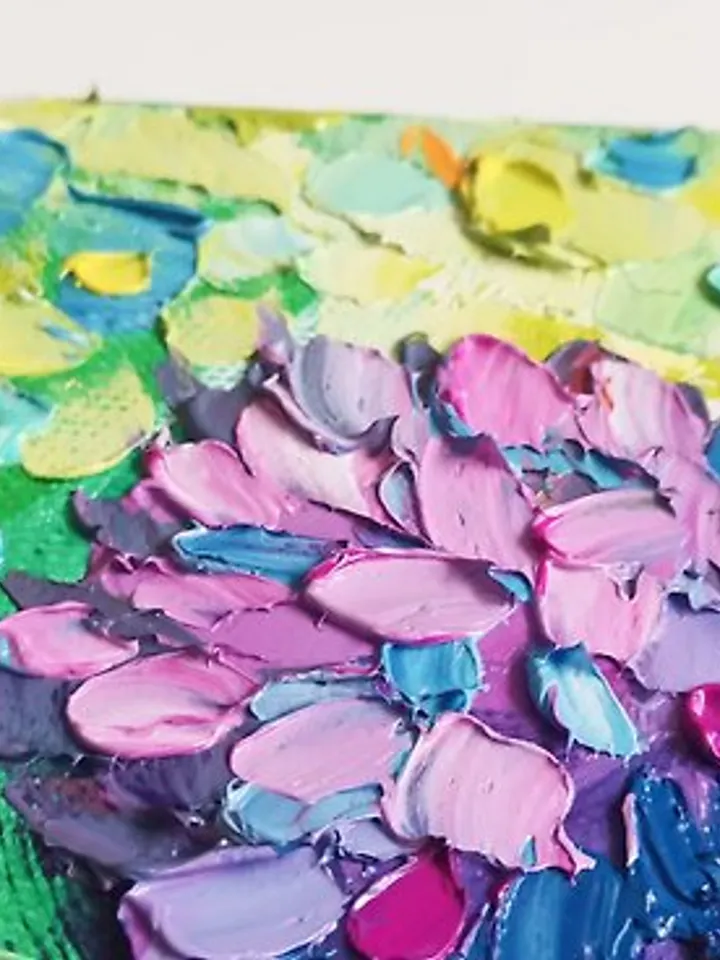 Hydrangea Painting Original Art Flower Oil Painting Canvas Art