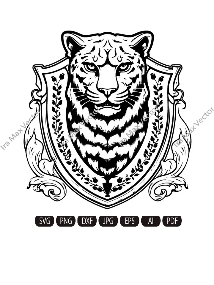 Jaguar Svg, Jaguar heraldry,Jaguar coat of arms, Jaguar Clipart, Jaguar Png, Jaguar Head, Jaguar Cut files, Animals