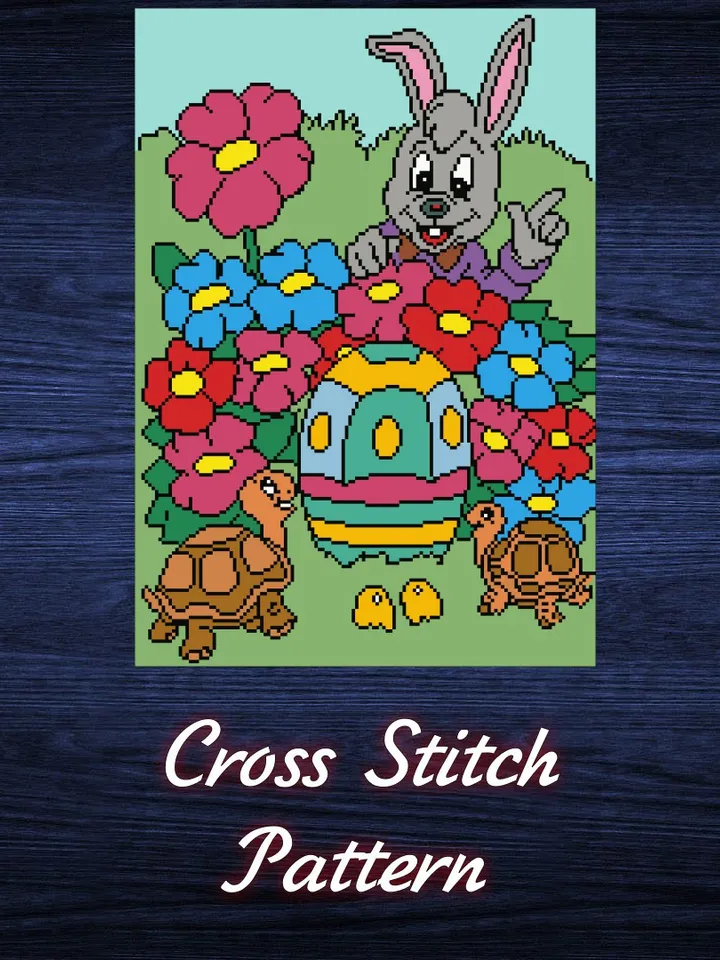 Cross Stitch Pattern Easter Egg Digital Download PDF