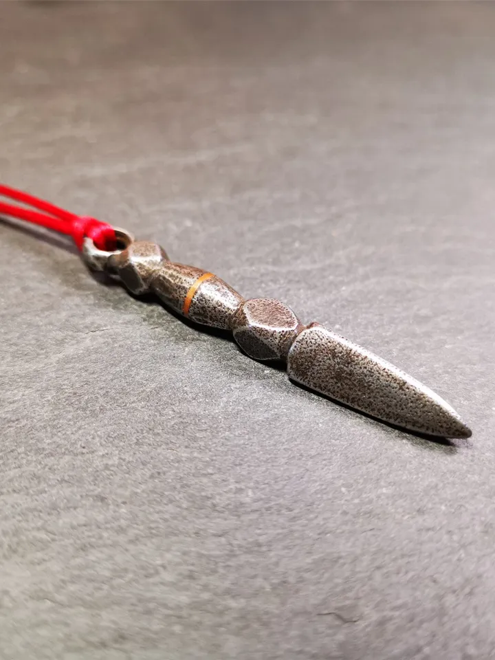 Gandhanra Handmade Tibetan Amulet ,Kila(Dorje Phurba) , Trantic Buddhism Ritual Implement Pendant,Made of Cold Iron,2.2"