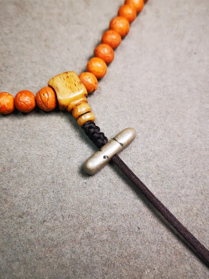Gandhanra Handmade Tibetan Amulet,Vajra Pendant for Mala,Bag Hanging,0.9" × 0.24"