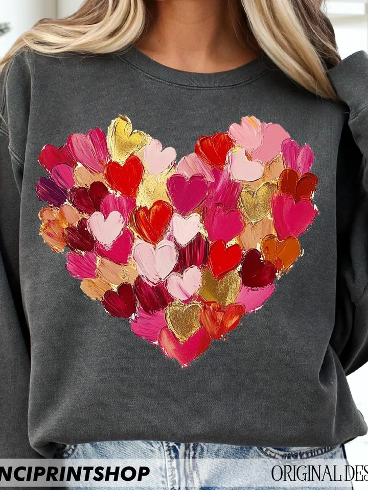 Valentine Day Heart Brushstroke png, Valentines Day png, Xoxo png, Heart png, Valentines Shirt png, Trendy Valentines, Sublimation design