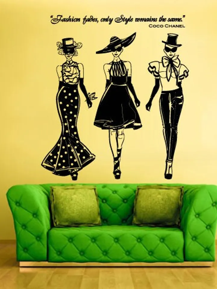 Fashion girls Wall Decal Coco Decoration Sticker z1261