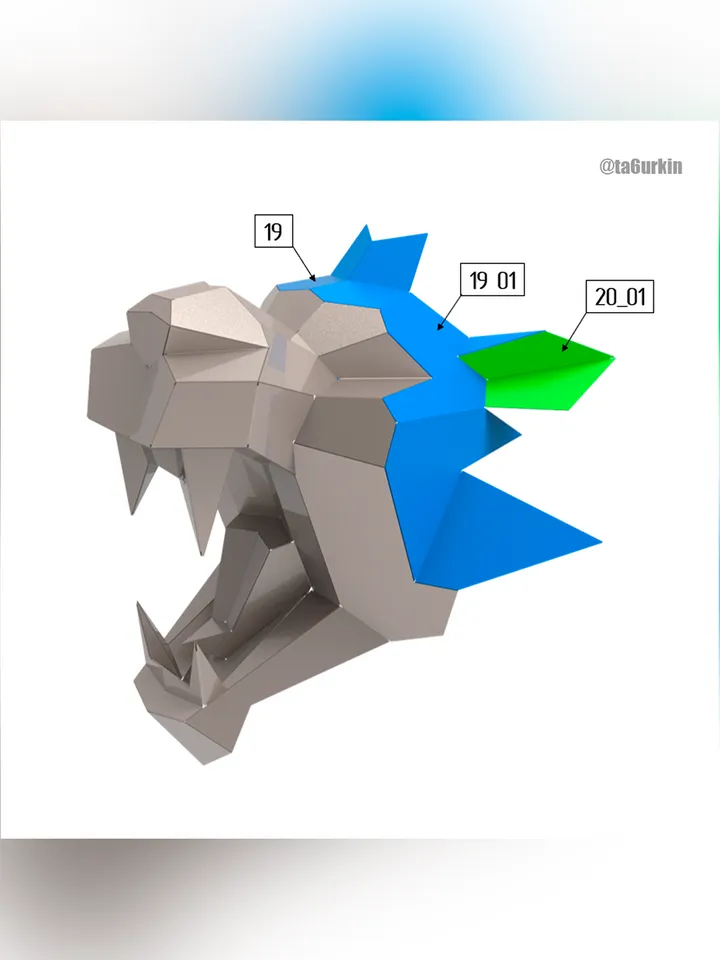 Welding Project Plans Drawings Lion (DXF, PDF)