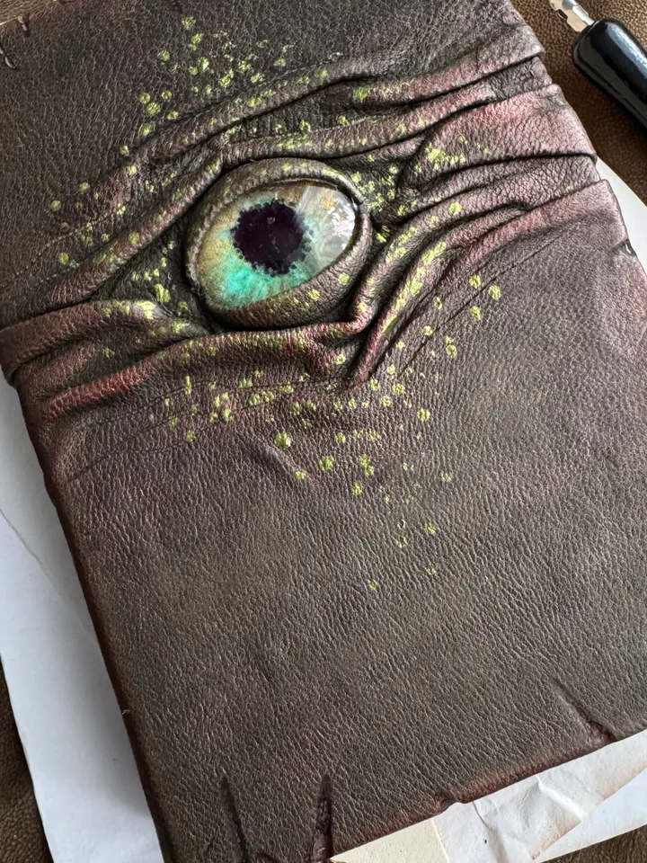 Leather Notebook with Eye Design