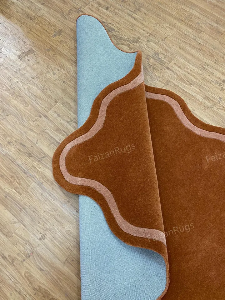 Buy an 8x10 Irregular Cinnamon-Shaped Rug, Handmade Area Rug, Rug for Home, Bedroom Rug, kids' Rug, or Custom Rug in 3x5, 4x6, 5x7, 6x9