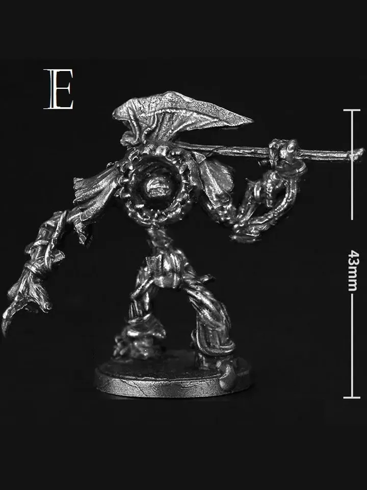 Pumpkin Death Reaper - Grim Warriors, copper miniatures, tabletop wargaming fantasy miniature figures.