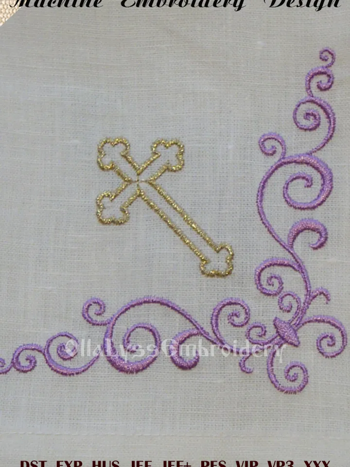 Sophisticated Swirls Corner embroidery design
