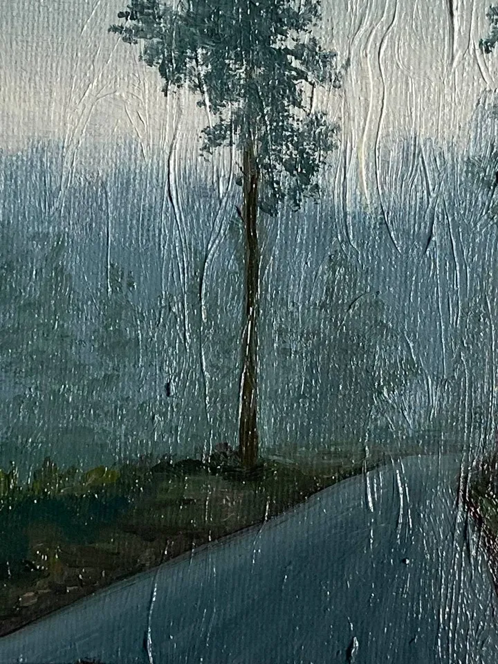 Forest Oil Painting Texture Landscape Painting On Canvas Small Artwork