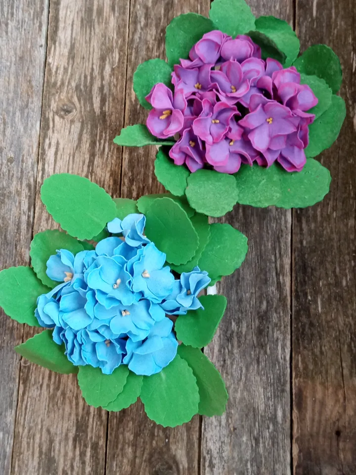 Blue violet handmade from foam Eva