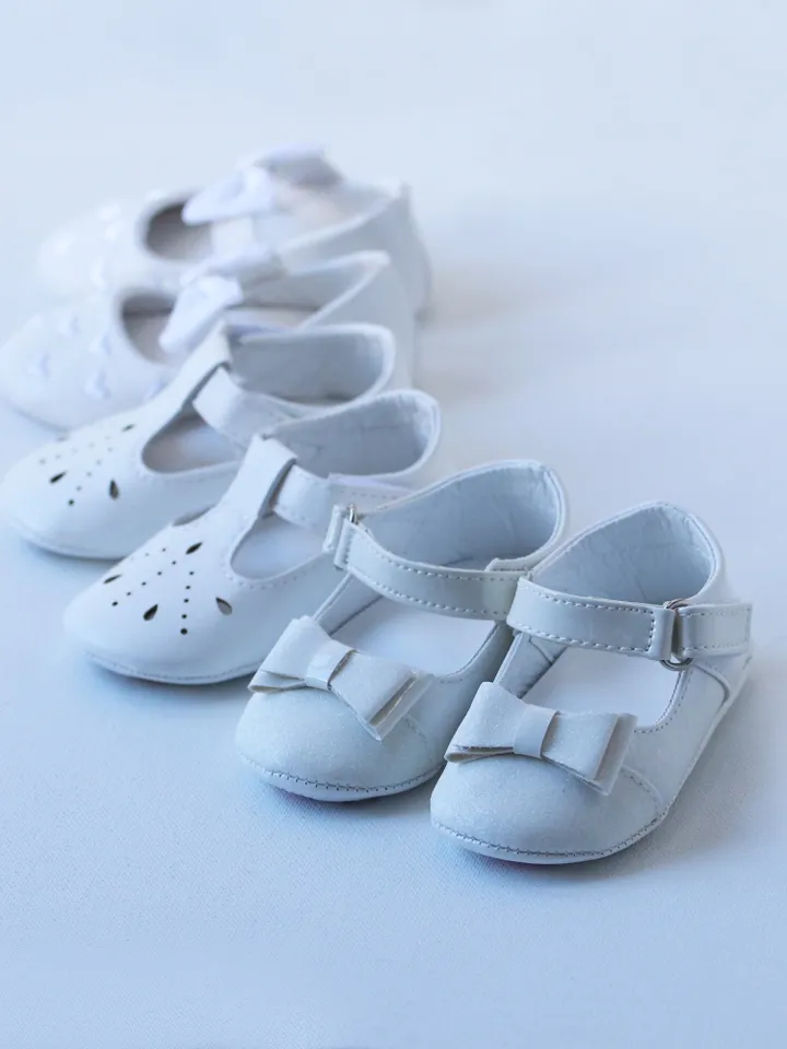 Baby Girl Baptism Shoes, Christening footwear Flower girl shoes cute white summer outfit