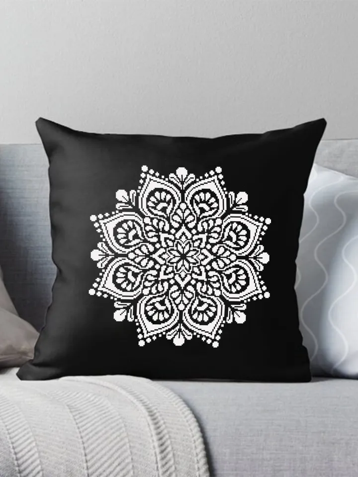 Mandala set cross stitch pattern PDF Monochrome mandala pattern instant download PDF, Flower mandala cross stitch chart, DIY Home decor #S46