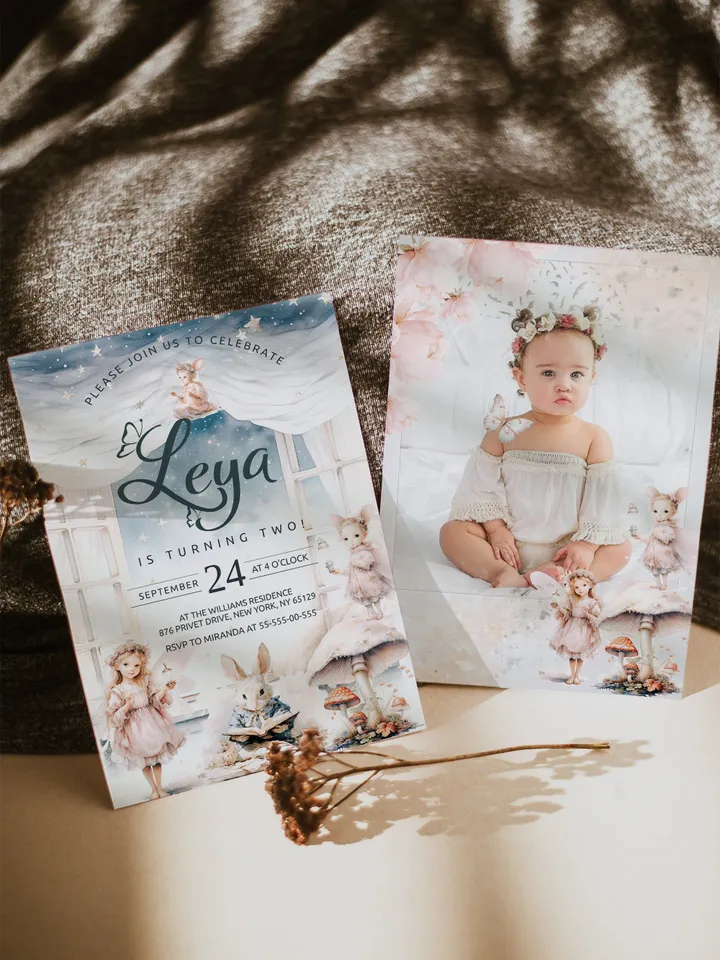Editable Fairy Birthday Invitation Fairy Floral Birthday Invite Magical Enchanted Fairy 1st Birthday Invite Pixie Fairy Party Magical fa12