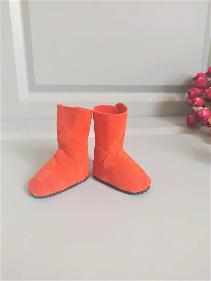 wellie wisher doll shoes - Suede autumn boots with a lapel for Wellie Whisher - 5cm doll shoes - Christmas gift idea