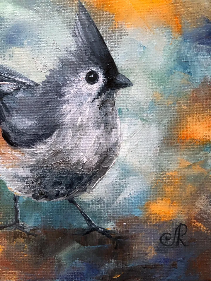 Bird Original Oil Painting Birds Wall Art Animal Painting