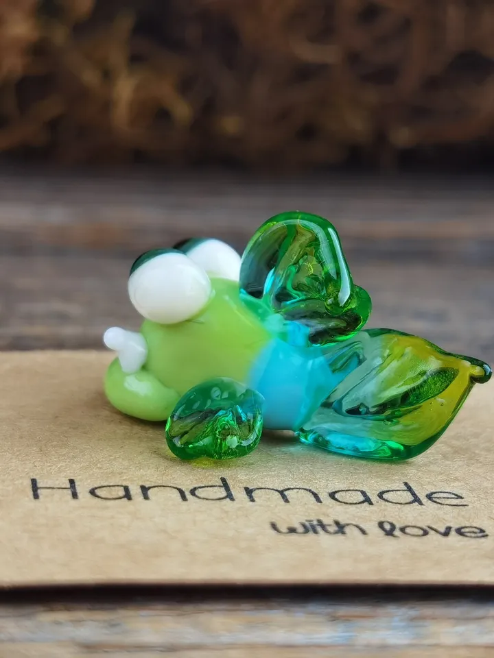 Glass Fish figurines Tiny fish Miniature fish Glass figurines Tiny glass animals Blown glass art Aquarium decor Dollhouse miniature