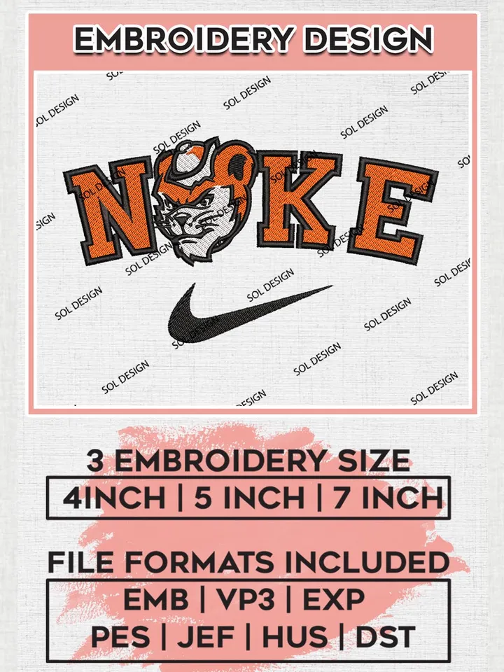 Nike Sam Houston Bearkats Machine Embroidery Design, NCAA Sam Houston Bearkats Embroidery Design files, NCAA Embroidery Designs, NCAA Machine Embroidery Designs, Digital Download