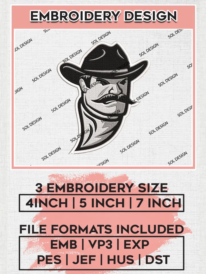 New Mexico State Aggies Logo Machine Embroidery Design, NCAA New Mexico State Aggies Embroidery Design Design files, NCAA Embroidery Designs, NCAA Machine Embroidery Designs, Digital Download