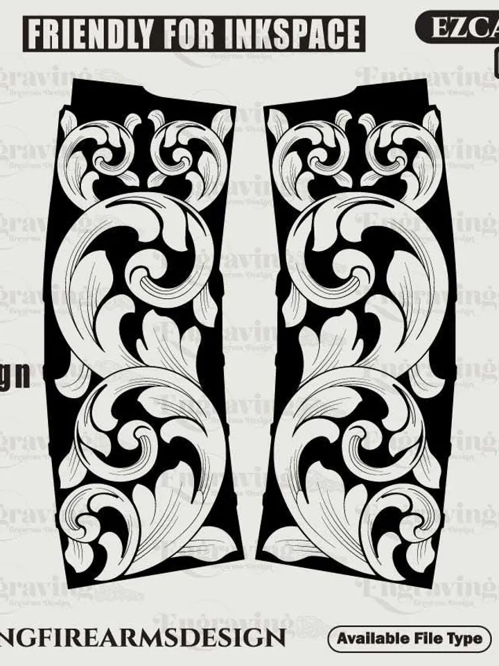 PMAG Scrolling Pattern Design Svg,lasercut,laserengraving,fiberlaser,engravingfiles,laserpattern,engravingdesign,engravingpattern,metalart