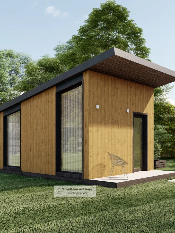 Modern 12'x16' Garden Shed Plans: Backyard Studio Office Blueprints (PDF Download)