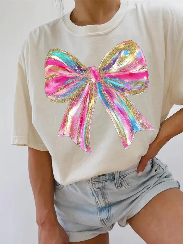 Valentines Day Bow Png, Brushstroke Valentines Png, Retro Valentine Png, Pink, Coquette Png, Girls Valentine Png, Valentine Shirt Design