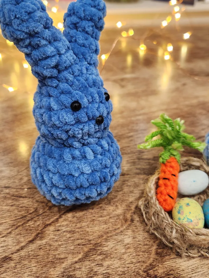 Easter Crochet Pattern: 5-Inch Peep Plush Bunny - No Sew